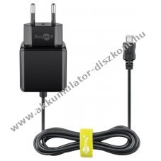 Goobay 15W Micro-USB h�l�zati adapter 3A 1,5m Micro-B csatlakoz�