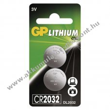 GP l�thium gombelem CR2032 2db/csomag