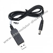 USB tlt kbel 5.5mm x 2.5mm Dc csatlakozval 5V/2A - 12V/0.7A