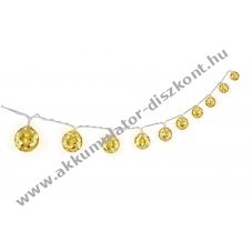 10 LED-es elemes fnyfzr ornament dszes idztvel meleg-fehr fnnyel 3000K - Kirusts!