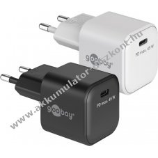Goobay USB-C PD GaN gyorst�lt� 45W 1x USB-C csatlakoz� fekete - A k�szlet erej�ig