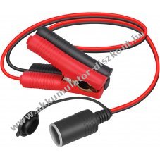 12 V / 24 V auts szivargyjt kbel aljzat krokodil rgztvel, 20A