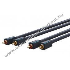 Clicktronic RCA (cinch) k�bel sztere� 0,5m OFC vezet�vel