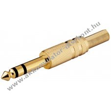 Goobay 6,35mm sztere� jack dug� 3 p�lus� forraszthat�