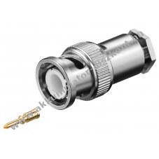 Goobay BNC-csatlakoz� RG58/U k�belhez aranyozott t�vel csavaros r�gz�t�ssel