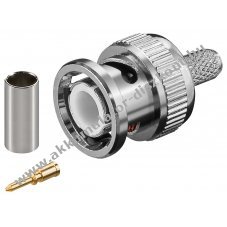 Goobay BNC krimp csatlakoz� RG58/U k�belhez aranyozott t�vel