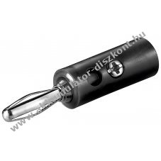 Goobay 4,5mm fekete ban�ndug� csavaros csatlakoz�val