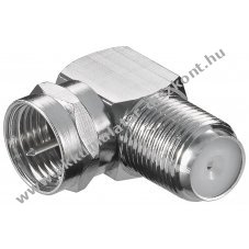 Goobay 90 fokos F-csatlakoz� adapter F-dug�r�l F-aljzatra cinkb�l