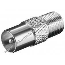 Goobay F-Adapter F aljzat Koax csatlakoz� cink adapter