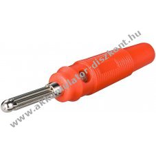 Goobay 4mm piros ban�ndug� 4,0mm �tf�rt f�m �rintkez�vel