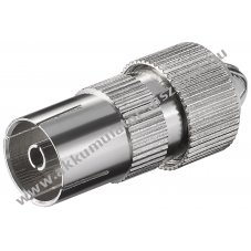 Goobay koaxi�lis csatlakoz� csavaros r�gz�t�ssel f�m csatlakoz�val