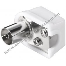 Goobay koaxi�lis sz�gletes csatlakoz� m�anyag csavaros r�gz�t�ssel