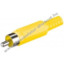 Goobay s�rga m�anyag RCA (cinch)-csatlakoz� hajl�t�sv�delemmel