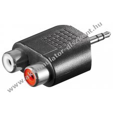 Goobay RCA (cinch)-Adapter 3 5mm AUX dug� 2x sztere� aljzat