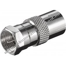 Goobay F-adapter F-csatlakoz� koax aljzat adapter cinkb�l