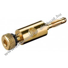 Goobay 4mm aranyozott ban�ndug� csavaros csatlakoz�ssal fekete jel�l�ssel