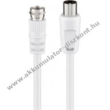 Goobay SAT antenna adapterk�bel F csatlakoz� Koax aljzat 5m
