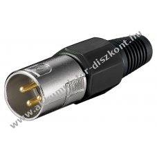 Goobay XLR mikrofoncsatlakoz� 3 p�lus� aranyozott �rintkez�kkel