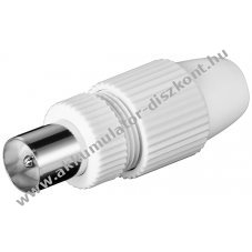 Goobay Koax-Quick-csatlakoz� m�anyag k�belfog�val