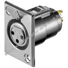 Goobay mikrofon be�p�thet� XLR aljzat 3 p�lus aranyozott �rintkez�kkel