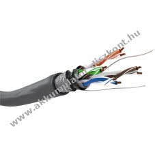Goobay CAT 5e h�l�zati k�bel SF UTP 100m sz�rke AWG 24/1 PVC k�peny
