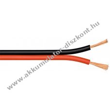 Goobay hangsz�r�k�bel 25m piros fekete 2 x 1,5 mm2 r�z