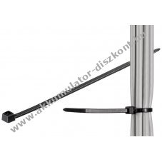 Goobay k�belk�tegel� 3,5mm sz�les 200mm hossz� fekete UV- �s id�j�r�s�ll�