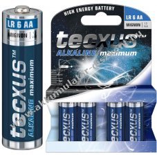 Tecxus AA (Mignon) alk�li-mang�n ceruza elem 4db/csomag