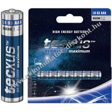 Tecxus AAA (Micro) alk�li elem 10db/csomag 1,5V