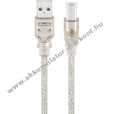 Goobay USB-A USB-B k�bel 1,8m �tl�tsz� USB 2.0 480 Mbit/s