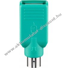 Goobay USB-A PS2 adapter 0,5W 0,1A USB-A aljzat Mini-DIN-6 csatlakoz�