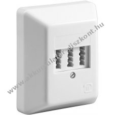 Goobay 3db TAE-NFN telefoncsatlakoz� doboz csavaros csatlakoz�ssal feh�r