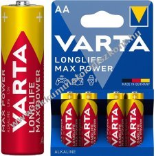 Varta LR6/AA (Mignon ceruza) 4706 1,5V 4db/csomag elem Alk�li-mang�n