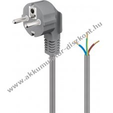 Goobay 2m sz�rke f�m �rintkez�s csatlakoz�k�bel 90� hajl�tott dug�val