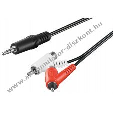 Goobay audio adapterk�bel 3,5mm jack csatlakoz� 2x RCA (cinch) csatlakoz� 1,5m