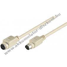 Goobay PS2 billenty�zet eg�r hosszabb�t� k�bel 2m Mini-DIN 6 csatlakoz�