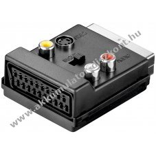 Goobay SCART adapter SCART csatlakoz�val 3x RCA (cinch) �s Mini-DIN 4 aljzattal