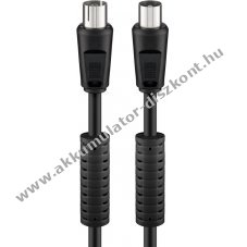 Goobay koaxi�lis antenna k�bel ferrittel 5m dupla �rny�kol�s