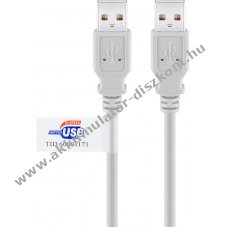 Goobay USB-A k�bel 5m USB 2.0 0,5A 2,5W sz�rke
