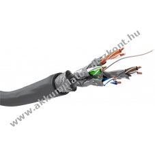Goobay CAT 6 h�l�zati k�bel S/FTP PiMF 100m sz�rke halog�nmentes