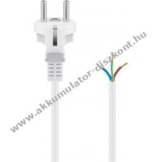 Goobay v�d��rintkez�s t�pk�bel 1,5m feh�r 3x0,75 mm2 CEE 7/7 t�pus� dug�val
