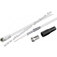 Goobay 10m koaxi�lis antennak�bel k�szlet dupla �rny�kol�s� LNB csatlakoz�val