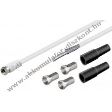 Goobay 30m koaxi�lis antennak�bel k�szlet dupla �rny�kol�ssal F csatlakoz�val