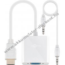 Goobay HDMI-VGA adapter HDMI csatlakoz� VGA 15 t�s aljzat
