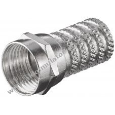 Goobay F-csatlakoz� 6,0mm koaxi�lis k�belhez nikkelezett �rintkez�vel