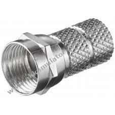 Goobay F-csatlakoz� 6,5mm koaxi�lis k�belhez nikkelezett �rintkez�kkel