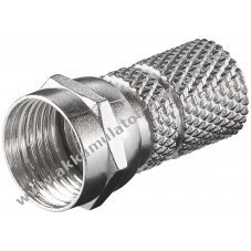 Goobay F-csatlakoz� 7,3mm koaxi�lis k�belhez nikkelezett �rintkez�kkel