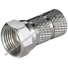 Goobay F-csatlakoz� 6,5mm k�belhez nikkelezett �rintkez�vel