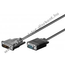 Goobay DVI-I VGA Full HD k�bel nikkelezett DVI-A csatlakoz� VGA csatlakoz�