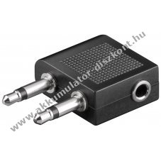 Goobay rep�l�g�p utaz� fejhallgat� adapter 2x 3,5mm mono dug� 1x 3,5mm sztere� aljzat